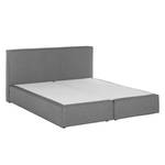 Boxspringbett Cyra I Webstoff - 200 x 200cm - H3 ab 80 kg - Kaltschaummatratze - Beige - Grau - 140 x 200cm - Tonnentaschenfederkernmatratze - H2