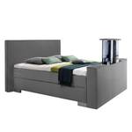 Lit boxspring Emperial Night III Anthracite clair - 160 x 200cm - Matelas à ressorts bombés ensachés - D2 souple