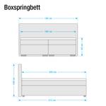 Boxspringbett Falun Microfaser - Braun