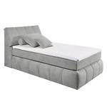 Lit boxspring Fenor (avec coffre de lit) Tissu - Gris lumineux