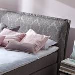 Boxspringbett Flavia Webstoff - Anthrazit - H3