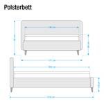 Boxspringbett Frieda Webstoff - Granit