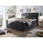 Lit boxspring Gimba Avec coffres de lit et surmatelas - Tissu - Anthracite