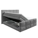 Boxspring Gimba incl. opbergruimte en topper - geweven stof - Grijs