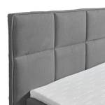 Lit boxspring Gimba Avec coffres de lit et surmatelas - Tissu - Gris