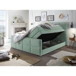 Lit boxspring Gimba Avec coffres de lit et surmatelas - Tissu - Menthe