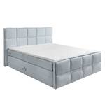 Lit boxspring Gimba Avec coffres de lit et surmatelas - Tissu - Bleu acier