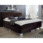 Boxspringbett Golden Night Webstoff - Braun - 100 x 200cm - H2