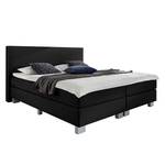 Boxspringbett Golden Night Webstoff - Schwarz - 100 x 200cm - H3