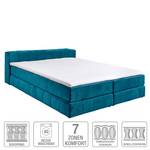 Boxspringbett Gowan Microvelours - inkl. Topper - Petrol