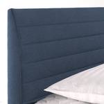 Boxspringbett Husum Strukturstoff - Meerblau - 100 x 200cm - Tonnentaschenfederkernmatratze - H2