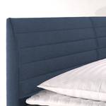 Boxspringbett Husum Strukturstoff - Meerblau - 160 x 200cm - Tonnentaschenfederkernmatratze - H2