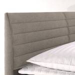 Boxspringbett Husum Strukturstoff - Taupe - 180 x 200cm - Bonellfederkernmatratze - H2