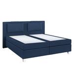 Boxspringbett Heaven Webstoff - Dunkelblau - 200 x 200cm - H2 - Ohne Topper