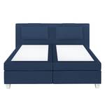 Boxspringbett Heaven Webstoff - Dunkelblau - 200 x 200cm - H3 - Ohne Topper