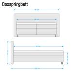 Boxspringbett Heaven Webstoff - Petrol - 160 x 200cm - H3 - Komfortschaum