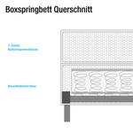Boxspringbett Hedensted Microfaser - Braun - 100 x 200cm - Kaltschaummatratze - H3