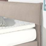 Lit boxspring Hedensted Microfibre - Cappuccino - 100 x 200cm - Matelas à ressorts Bonnell - D2 souple