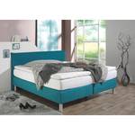 Boxspring Hedensted microvezel - Turquoise - 160 x 200cm - Ton-pocketveringmatras - H3 medium