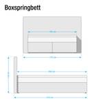 Boxspringbett Ingebo Kunstleder Weiß - 140 x 200cm - Bonellfederkernmatratze - H3