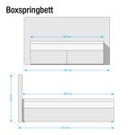 Boxspringbett Ingebo Kunstleder Schwarz - 160 x 200cm - Bonellfederkernmatratze - H2