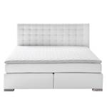 Boxspring Isa kunstleer - Wit - 200 x 200cm - H3 medium