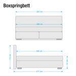 Boxspringbett Isa Kunstleder Kunstleder - Weiß - 200 x 200cm - H2