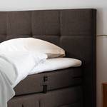 Boxspringbett Jamana motorisch verstellbar - inkl. Topper - Webstoff - Braungrau