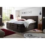 Boxspring Jamana met motor verstelbaar - incl. topper - geweven stof - Bruingrijs