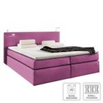 Boxspringbett Japura inklusive Topper Webstoff - Fuchsia - 140 x 200cm