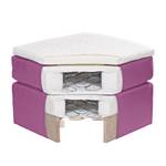 Boxspringbett Japura inklusive Topper Webstoff - Fuchsia - 140 x 200cm