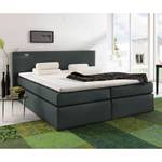 Boxspring Japura inclusief topper - geweven stof - Grafiet - 160 x 200cm