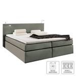 Boxspringbett Japura inklusive Topper Webstoff - Dunkelgrau - 180 x 200cm