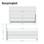 Boxspringbett Jelling Strukturstoff - Anthrazit - 160 x 200cm - Kaltschaummatratze - H3