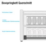 Boxspringbett Joy Grau / Braun