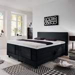 Boxspringbett Jula Inkl. Kaltschaumtopper - Webstoff - Schwarz - 100 x 200cm - H2