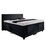 Boxspringbett Jula Inkl. Kaltschaumtopper Webstoff - Schwarz - 140 x 200cm - H2