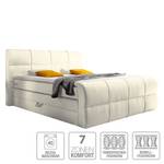 Lit capitonné Kama Avec surmatelas Tissu - Beige