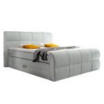 Lit capitonné Kama Avec surmatelas Tissu - Gris clair