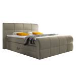 Lit capitonné Kama Avec surmatelas Tissu - Brun