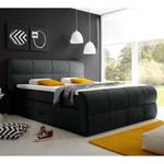 Boxspringbett Kama inklusive Topper Webstoff - Schwarz