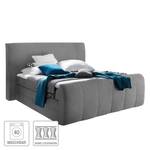 Boxspringbett Kasai (inkl. Bettkasten) inklusive Topper - Microfaser - Anthrazit