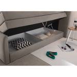 Lit boxspring Kasai Microfibre - Avec surmatelas - Marron clair