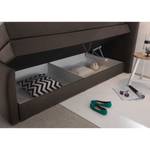 Lit boxspring Kasai Microfibre - Avec surmatelas - Marron chocolat