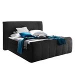 Lit boxspring Kasai Microfibre - Avec surmatelas - Noir