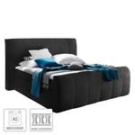 Lit boxspring Kasai Microfibre - Avec surmatelas - Noir