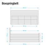 Boxspringbett Kasai (inkl. Bettkasten) inklusive Topper - Microfaser - Anthrazit