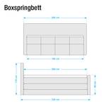 Lit boxspring Kasai Microfibre - Avec surmatelas - Marron clair