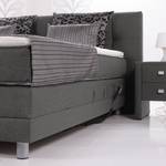 Lit boxspring Kendrick moteur électrique Surmatelas compris Gris argenté - Anthracite - 160 x 200cm - D3 medium