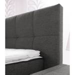 Lit boxspring Kendrick moteur électrique Surmatelas compris Gris argenté - Anthracite - 200 x 200cm - D3 medium